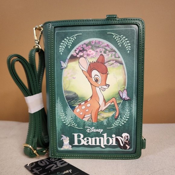 Loungefly Disney Bambi Classic Story Book Convertible Backpack Crossbody Bag NEW - Picture 1 of 14